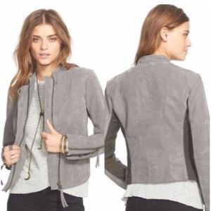 Free People Cool & Clean Vegan Faux Leather Moto Jacket sz 12